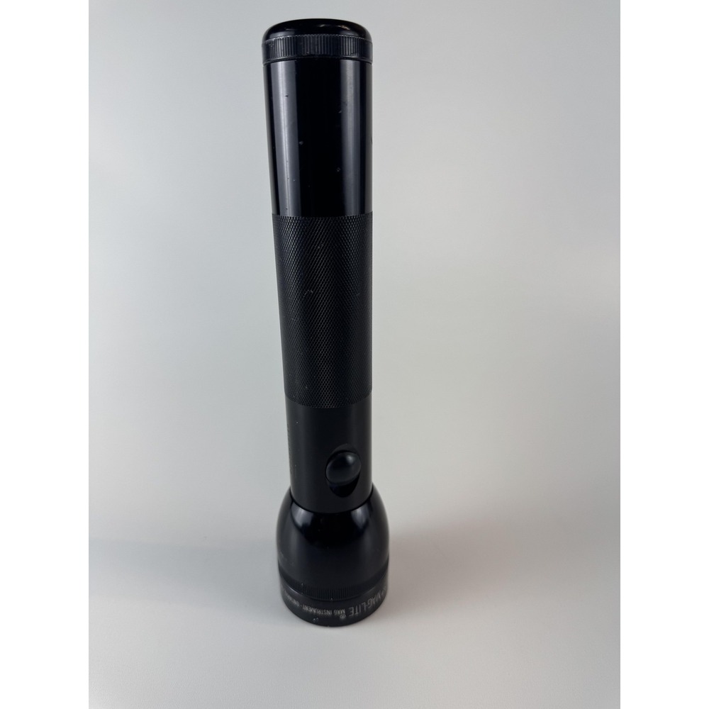 Maglite D-Cell Flashlight‎ Black Incandescent Adjustable Beam USA-Made Aluminum